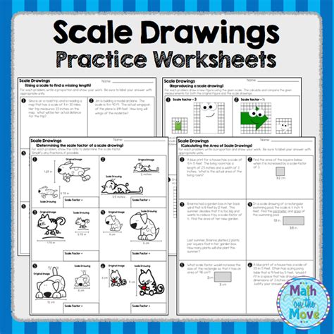 Scale Drawings - Practice Worksheets and Assessment (7.G.1) | Scale ...