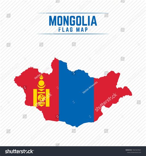 Flag Map of Mongolia. Mongolia Flag Map - Royalty Free Stock Vector ...