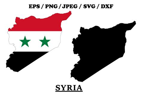 Syria National Flag Map Design Graphic by terrabismail · Creative Fabrica