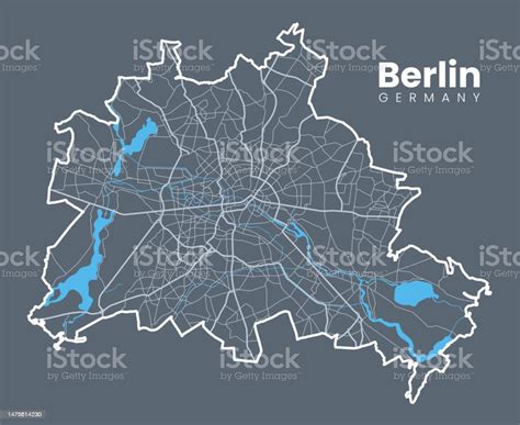 Berlin The Capital Of Germany City Map Stock Illustration - Download ...