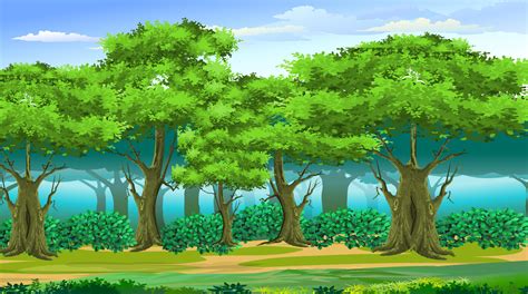 Forest nature scene for cartoon animation. 21182343 Vector Art at Vecteezy