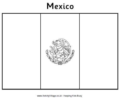 Mexico Flag Colouring Page | Flag coloring pages, Mexican flags, Mexico ...