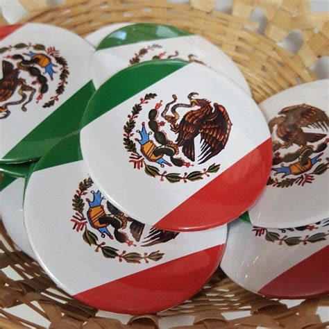 Mexico Flag Pin Mexico Country Flag Design Pinback Button | Etsy | Flag ...