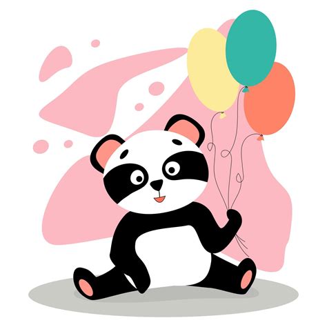 cute funny panda 7695487 Vector Art at Vecteezy