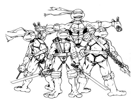 Teenage Mutant Ninja Turtles Coloring Pages Free Printable