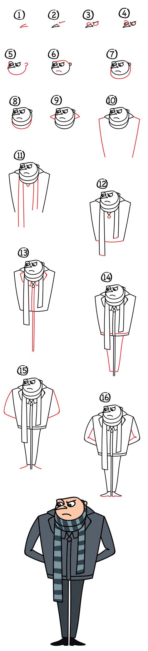 How To Draw Gru From Despicable Me Art For Kids Hub | Images and Photos ...