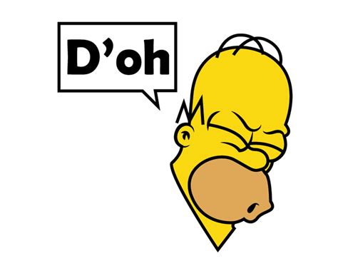 Homer Simpson d'oh Face Cutting File for Silhouette Cameo, .svg and ...