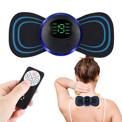 Mini Neck Massager, Rechargeable Remote Control Cervical Spine ...