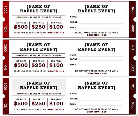 Printable Raffle Ticket Template | Raffle tickets printable, Raffle ...