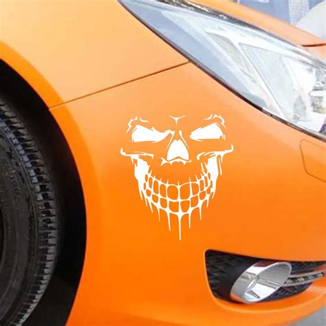 Hot Selling New Arrival Retro Design Reflective Skull Car Stickers ...