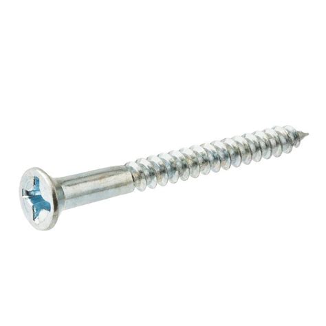 Everbilt #8 x 3/4 in. Zinc-Plated Flat-Head Phillips Drive Wood Screw ...