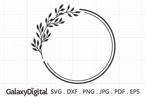 Simple Wreath SVG, Monogram Frame SVG, Wedding Wreath SVG (907537 ...