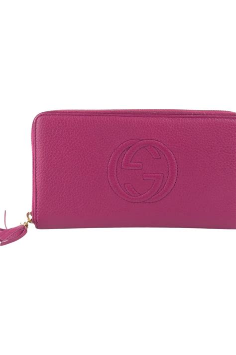 GUCCI Pink Large Soho Zip Around Wallet - ShopperBoard