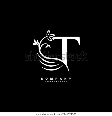 White Luxury T Letter Logo Beautiful Stock Vector (Royalty Free ...