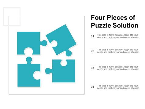 Four Pieces Of Puzzle Solution Ppt Powerpoint Presentation Ideas ...