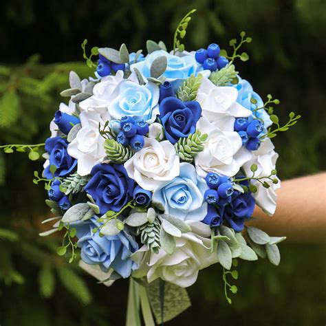 Blue Roses Wedding Bouquet - Handmade With Love | Oriflowers