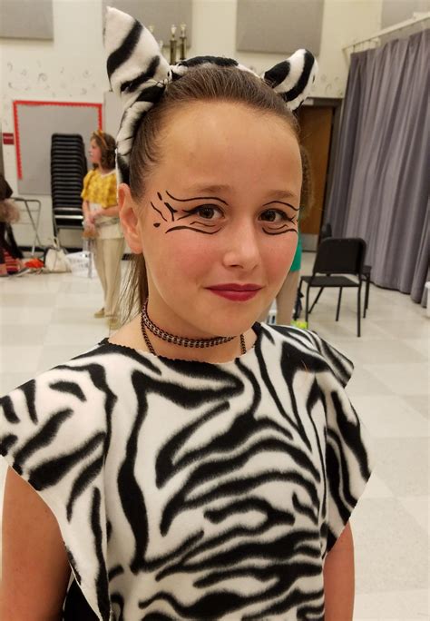 Zebra costume for The Lion King Jr. Minor makeup because of switching ...