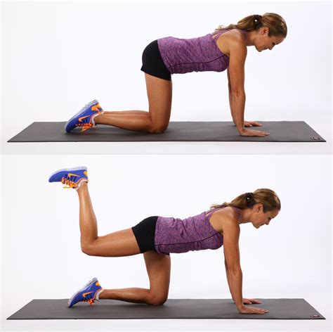 Donkey Kick | Leg Exercises That Are Not Lunges | POPSUGAR Fitness Photo 5