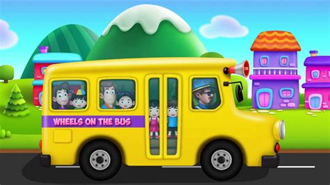 Bus Go Round And Round Cartoon