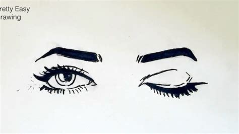 How To Draw A Winking Eye