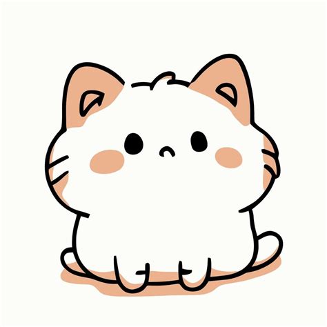 Cute Cat illustration Cat kawaii chibi vector drawing style Cat cartoon ...