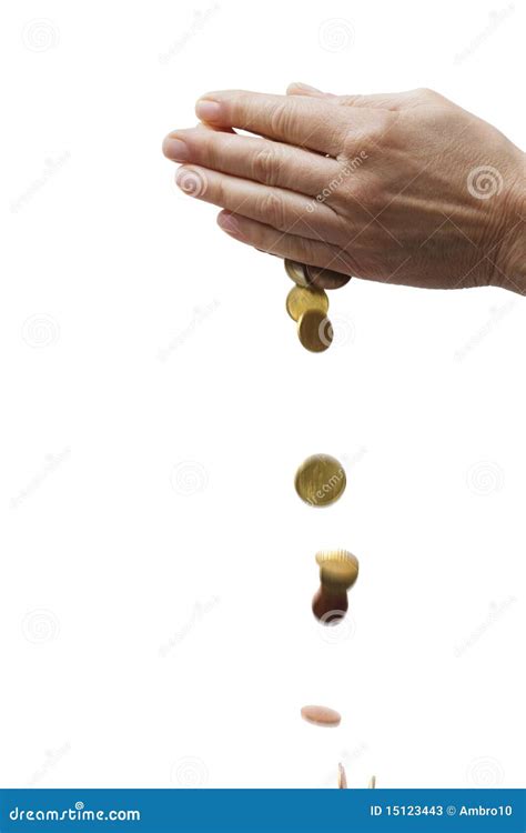 Many coins in hands stock image. Image of hand, currency - 15123443