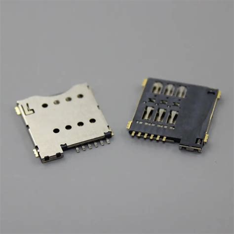 10pcs self push SIM card slot Micro SIM Memory card Holder/adapter ...