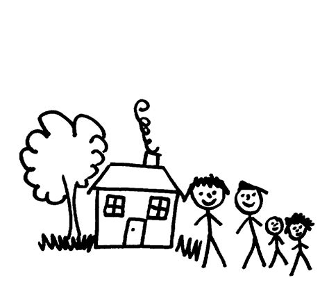 Stick Drawing House at GetDrawings | Free download