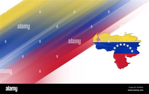 Map of Venezuela, flag map, National colors background Stock Photo - Alamy