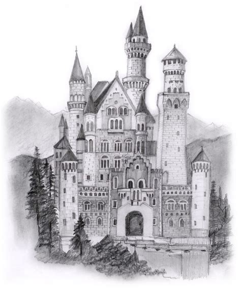 Easy Medieval Castle Drawings