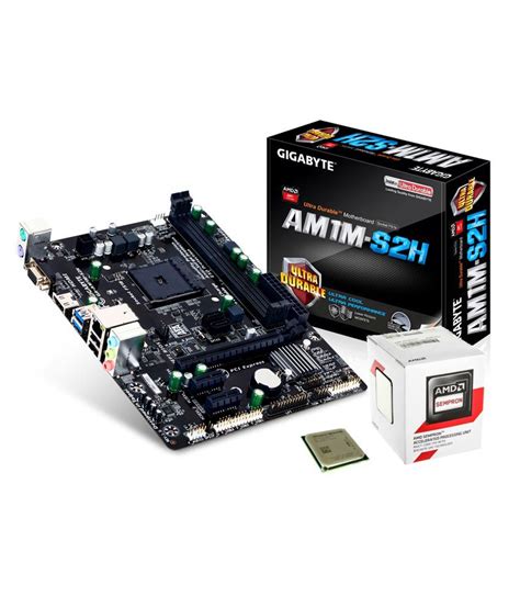 GIGABYTE AM1M-S2H Motherboard & AMD Sempron 2650 Processor COMBO - Buy ...