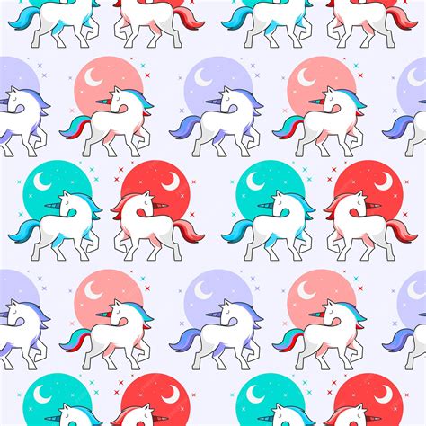 Premium Vector | Cartoon pony horse seamless pattern cute animal background