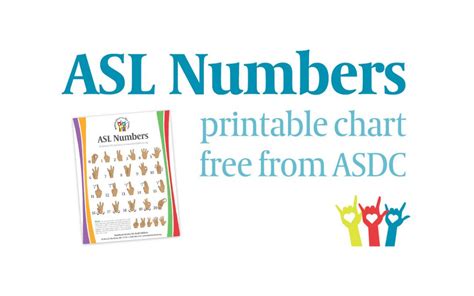 Free ASL Numbers Chart - American Society for Deaf Children