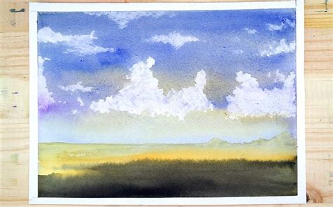 How to Paint Clouds With Watercolor - An Easy Watercolor Sky Tutorial