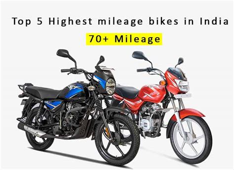 Top 5 bikes with 70+ mileage | highest mileage bike in India ...