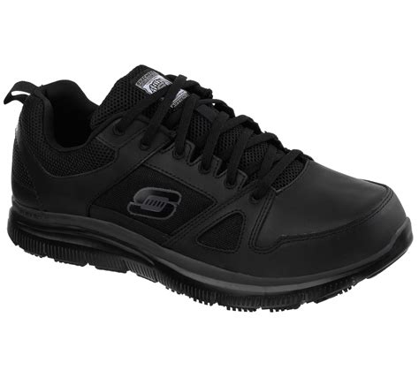 Skechers 77040 Blk Men's Flex Advantage SR Work | eBay