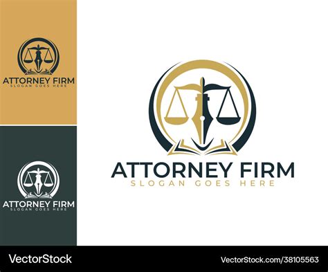 Law firm logo design lawyer logo template Vector Image