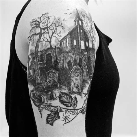 Graveyard Tattoo | Graveyard tattoo, Tattoos, Graveyard