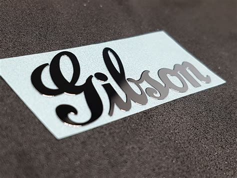 Gibson Guitar Headstock logo decal Neck METAL Sticker premium | Etsy