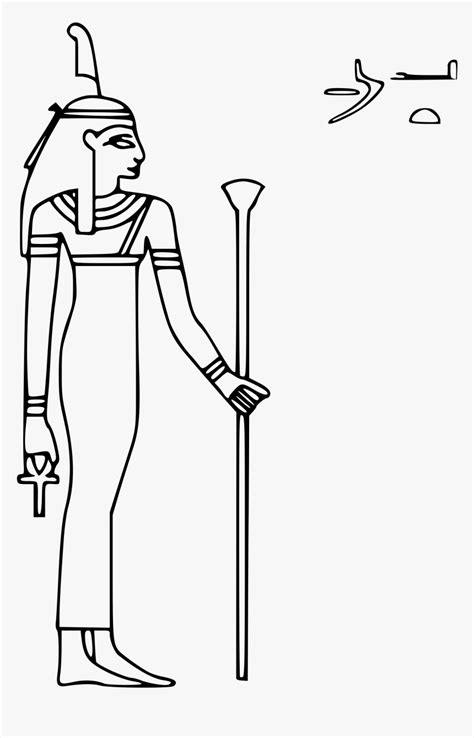 Clip Art Egyptian Drawing - Isis Goddess Easy Drawing, HD Png Download ...