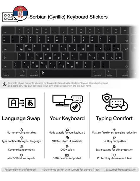 Serbian (Cyrillic) Keyboard Stickers | Keyshorts