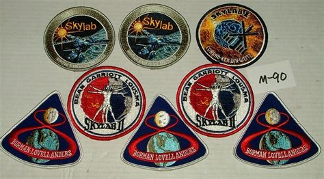 #VINTAGE NASA SKYLAB MISSION PATCHES LOT w 8 PATCHES #M