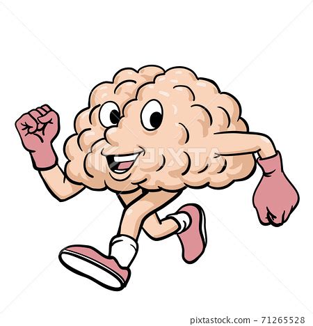 Brain running with shoes cartoon - 스톡일러스트 [71265528] - PIXTA