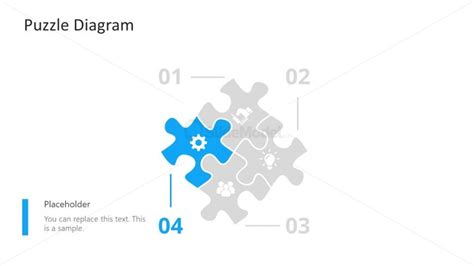 Step 4 Puzzle Diagram Shape PPT - SlideModel