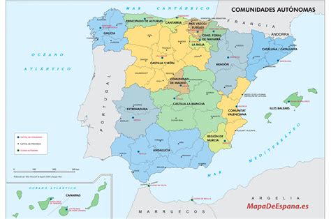 Mapa Mudo De Espa a Rios Y Monta as Para Imprimir Mapa de comunidades ...