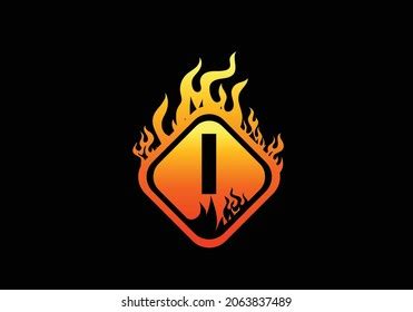 Fire Letter Logo Icon Design Template Stock Vector (Royalty Free ...