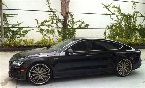 Exotic Cars on the Streets of Miami: Audi A7 with Savani rims