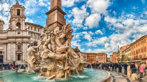 Fountain of the Four Rivers by Gian Lorenzo Bernini, Piazza Navona ...