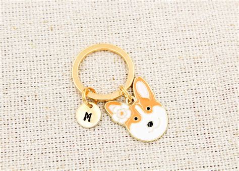 Personalized Corgi Keychain, Corgi Mom Gift, Corgi Keyring, Corgi Lover ...