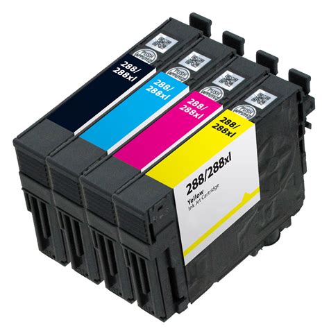 4 Pack Remanfactured Epson 288XL Ink Cartridge-1366273